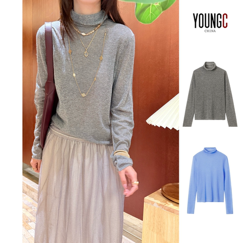 COTEMP 法莱堆堆领宽松毛线长袖羊毛打底衫女 秋季新品 YOUNGC - 封面