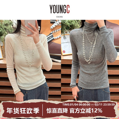 BONBBAON 【高领水溶羊毛上衣】 设计师品牌 no退可换