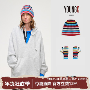 SHORT SENTENCE短句【条纹针织冷帽 三角巾 手套】YOUNGC买手店