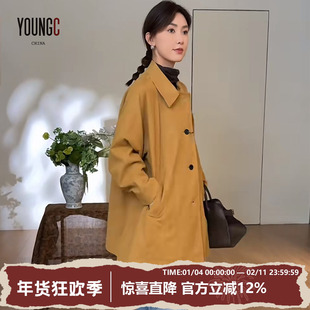 ETHOS 设计师品牌【翻领麂皮长外套】 YOUNGC买手店