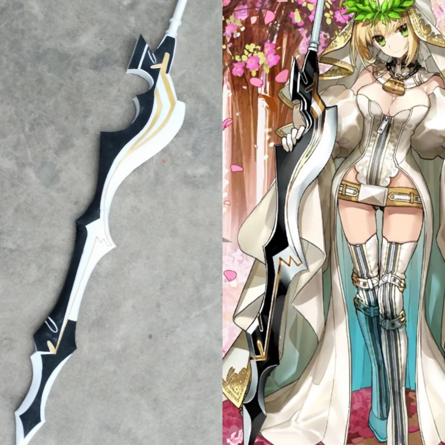 定做原初之火saber红色白色花嫁版尼禄暴君剑武器装备cos道具