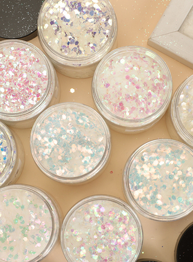 多多乐手工diy滴胶高亮幻彩进口人鱼系列混合闪粉流麻美甲材料