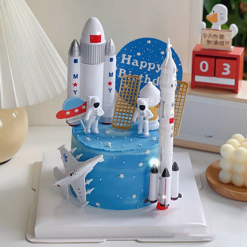 太空人航天火箭月球灯男孩摆件