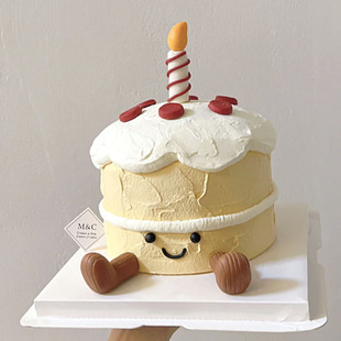 网红同款 饰蜡烛插件小脚摆件 可爱jelly简约复刻ins风生日蛋糕装