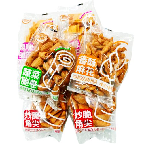 酥心兔趣味锅巴香酥麻花蔬菜脆卷妙脆角尖膨化食品休闲办公小零食