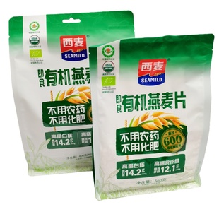 西麦有机燕麦片400g袋装即食冲泡燕麦片代早餐吃泡谷物饱腹食品