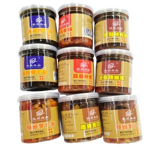 双双朵朵豆豉辣椒酱蒜蓉辣酱香辣梅干菜萝卜黄瓜皮即食拌饭拌面食