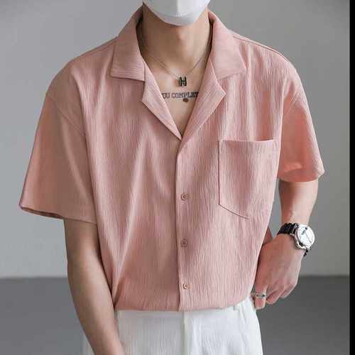 高级感垂感冰丝衬衣衬衣