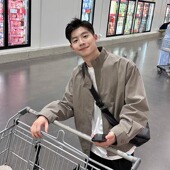 纯色立领夹克2025春秋款 百搭宽松休闲潮流上衣外套 日系复古工装