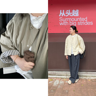Decemberrush 日系轻薄宽松小棉袄棉服外套女