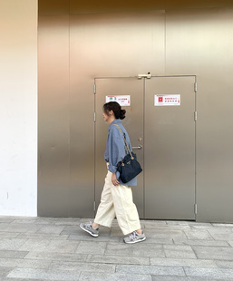 九分宽松全松紧腰休闲裤 Decemberrush 日系复古简约百搭气球裤