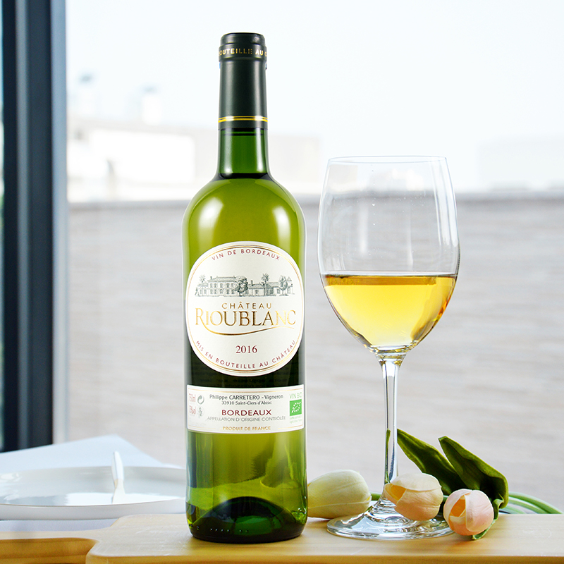 法国进口AOC级希欧布兰庄园白葡萄酒水2016 单支装整箱特价送礼