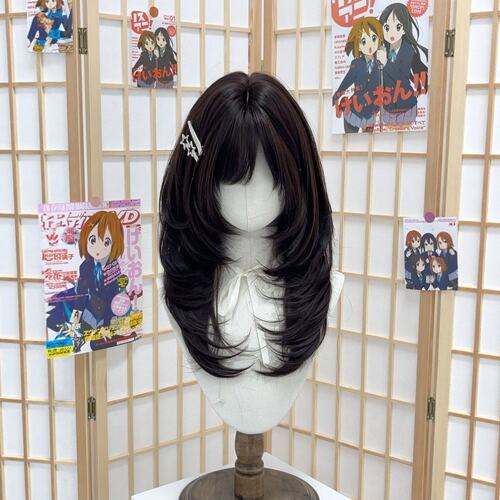 【古早日记】黑茶色日系高层次中长卷发假发全头套女