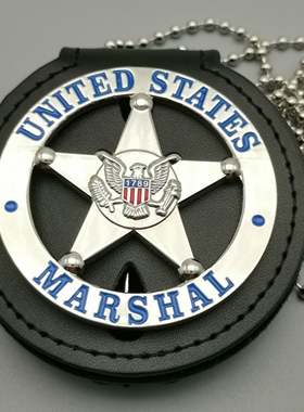美国联邦法徽章 US MARSHAL执法徽章 金属大徽章 艺术品 纯铜材质
