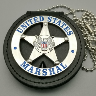美国联邦法徽章 US MARSHAL执法徽章 金属大徽章 艺术品 纯铜材质