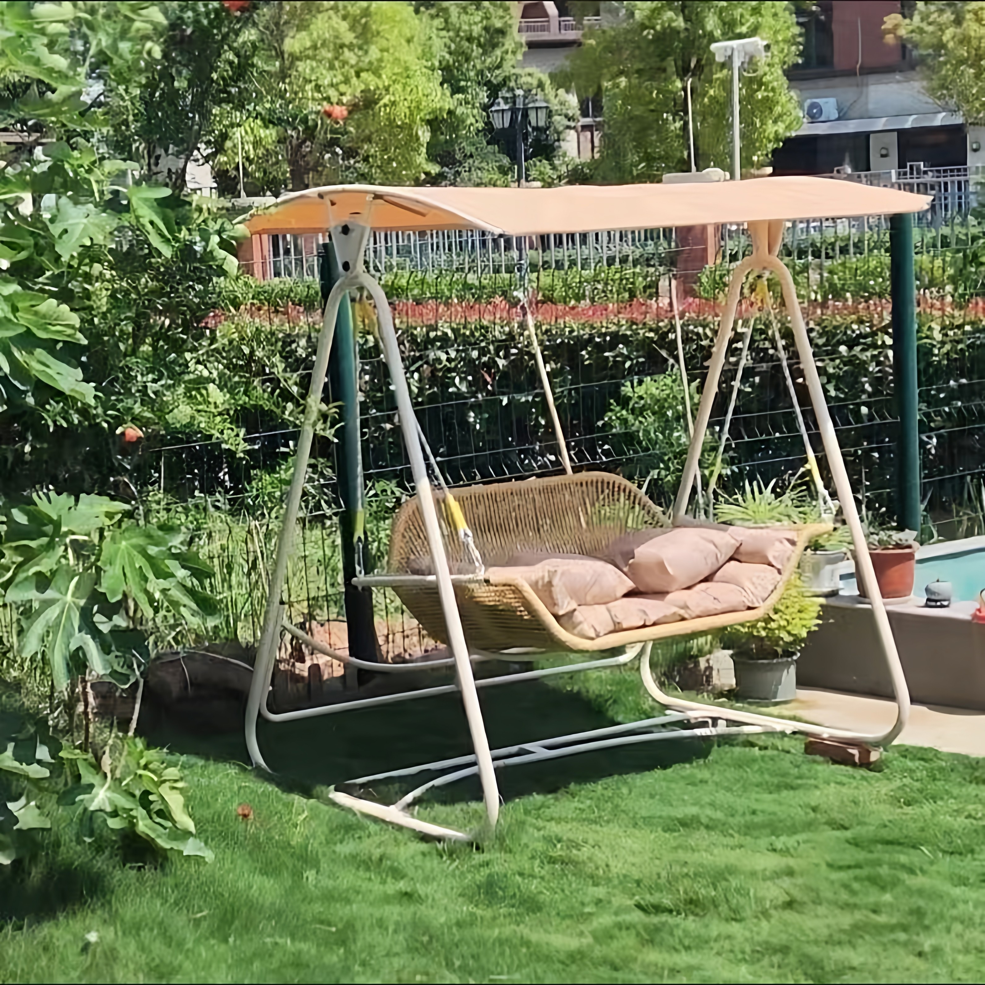 秋千椅户外庭院家用铁艺秋千室内室外花园别墅摇椅双人吊椅,住宅家具,阳台椅,淘宝优惠券,粉丝福利购,淘宝优惠卷