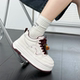 厚底小白鞋 休闲鞋 女2025新款 商场同款 秋冬季 加绒松糕面包鞋 运动鞋