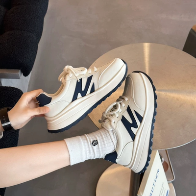 商场同款厚底阿甘鞋女2025秋冬季新款加绒百搭轻便软底板鞋小白鞋