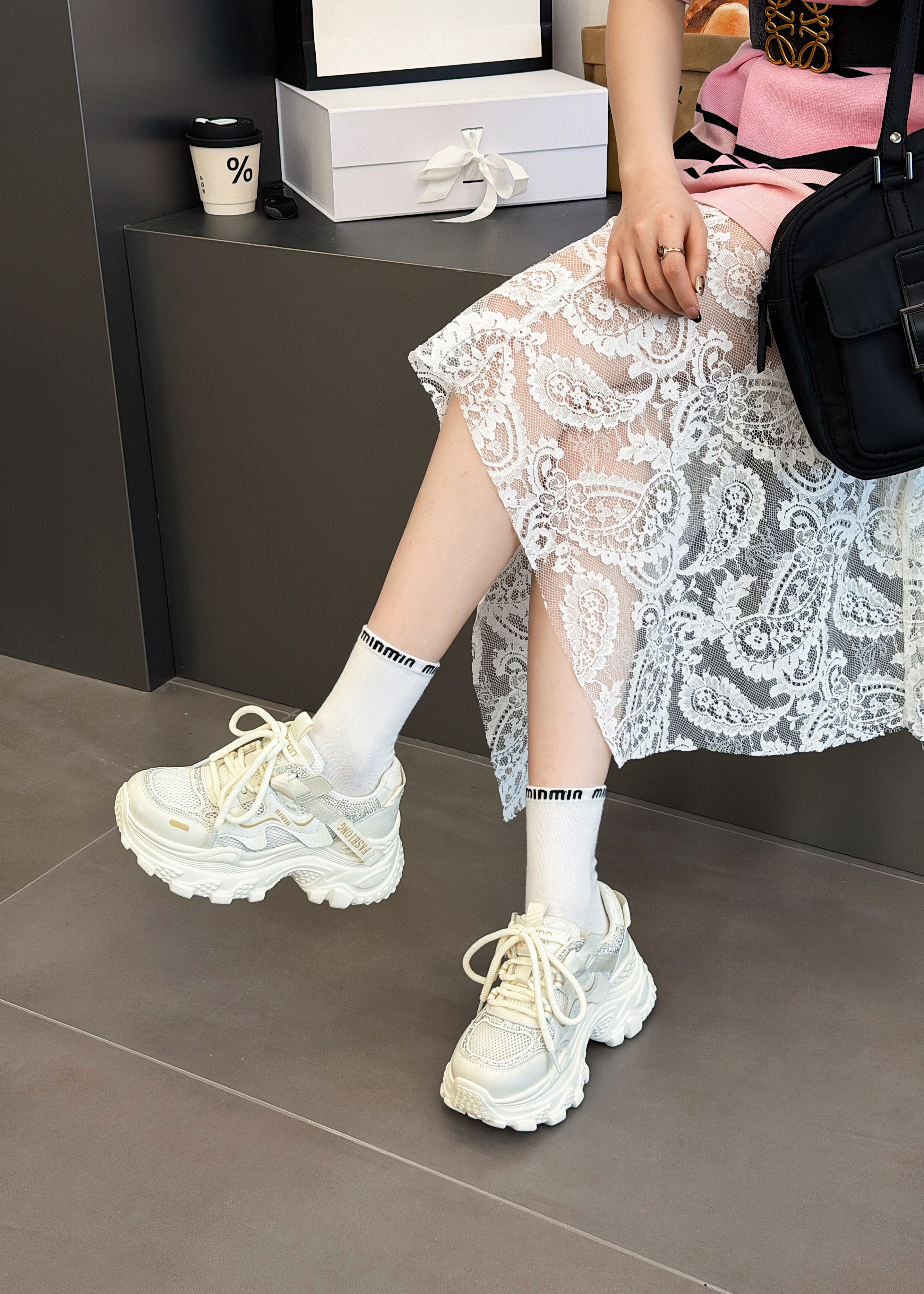 厚底老爹鞋女2026年春夏季新款网面透气休闲鞋软底轻便百搭运动鞋