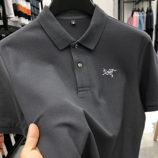 奥莱正品 男翻领中青年大牌休闲百搭上衣 始祖刺绣鸟短袖 t恤polo衫