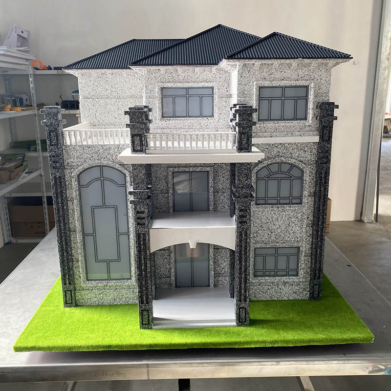 仿石漆别墅模型水包砂仿真建筑外墙水性涂料展示样板水包水真石漆