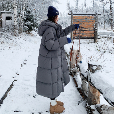 独特超好看灰色长款亮世秋中戏羽绒服女冬2025新款90白鸭绒厚外套