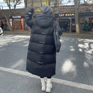 高级感黑色超好看亮世秋中戏羽绒服女冬2025新款保暖90白鸭绒外套