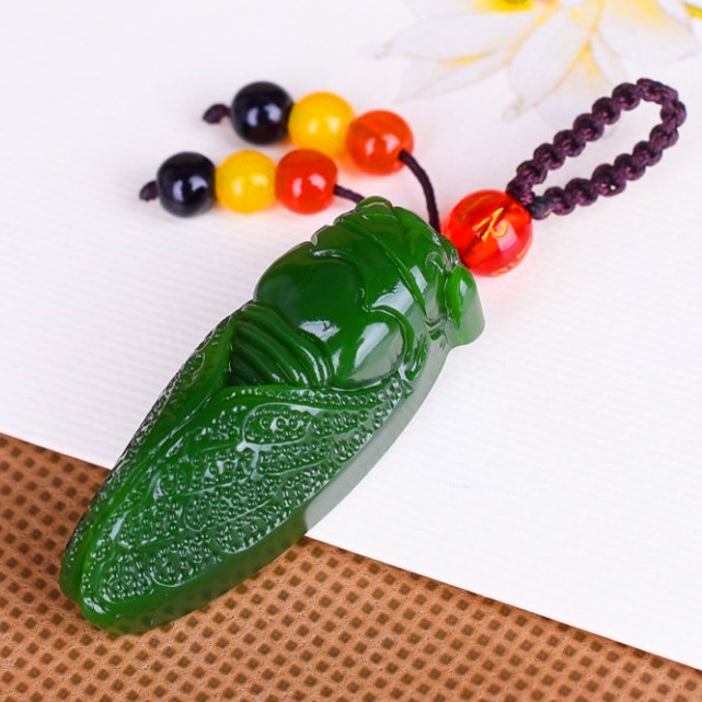 天然和田玉白玉知了钥匙扣挂坠和田碧玉一鸣惊人玉蝉车钥匙吊坠,珠宝/钻石/翡翠,颈饰,淘宝优惠券,粉丝福利购,淘宝优惠卷