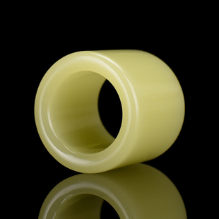 天然新疆和田玉青白玉扳指男款玉石文玩复古宫廷大拇指指环戒指