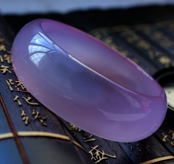 天然玉石冰种芙蓉玉髓手镯粉色玛瑙女款玉镯子翡翠紫罗兰色手镯