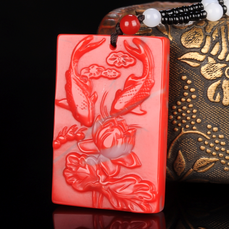 男女款莲花项链金玉满堂平安牌