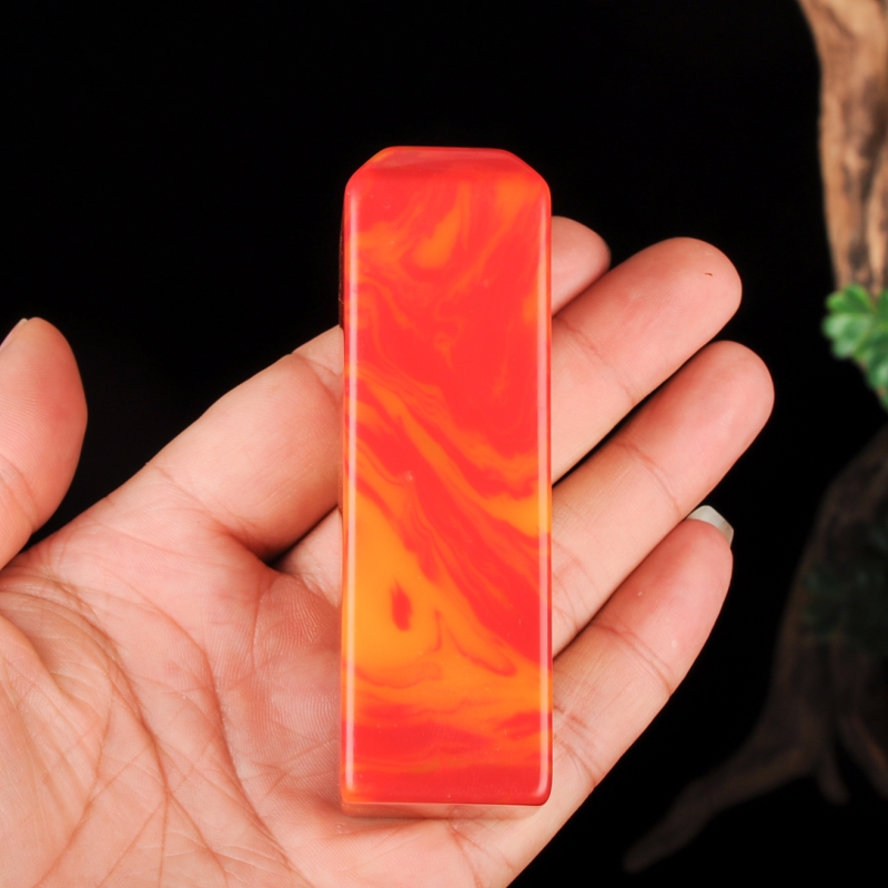 天然金丝玉印章摆件藏书篆刻收藏和田玉鸡血玉印章玉料手把件