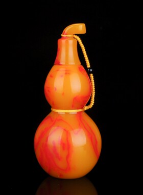 天然把件新疆金丝玉