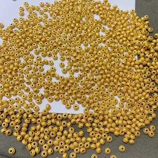 925古法银镀金飞蝶珠隔珠隔片手链绳编织穿珠diy饰品配件3.8mm