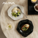 AURA北欧侘寂风餐盘果盘甜品盘子碟子盘皱褶波浪艺术原创小众碗