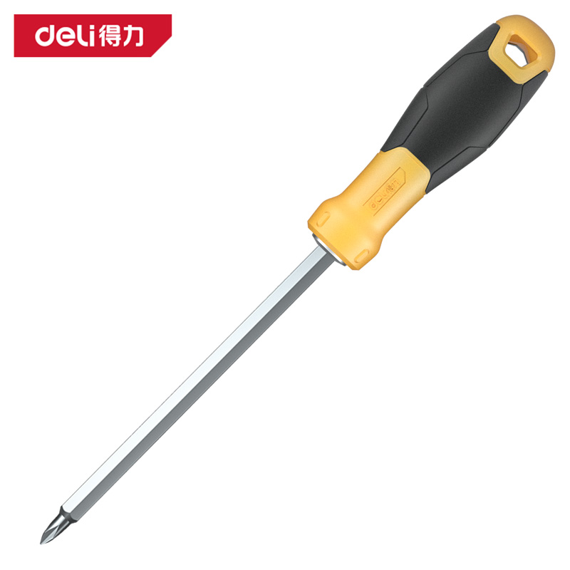deli得力 两用螺丝刀一十字双头两用可拆卸多功能家用超硬改锥子