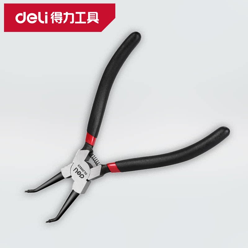 deli得力9寸德式挡圈卡簧钳弯直内外多用卡环钳子 DL20921 2 3 4