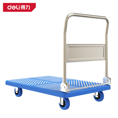 deli得力折叠手推平板车家用工用小推车四轮搬运车DL6112 6111 10