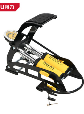 deli得力保护层橡胶层Φ44x110mm脚踏式双缸机械表打气筒DL880014