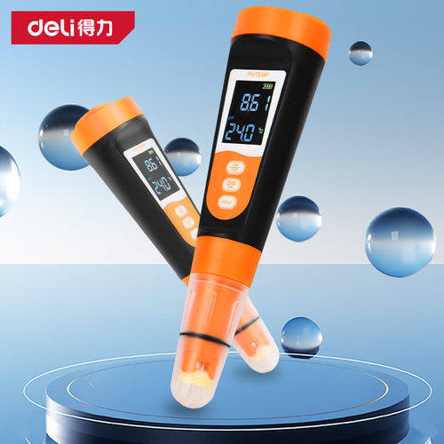 deli得力PH测试笔测水PH值酸碱度测试仪检测笔水质检测器DL339002