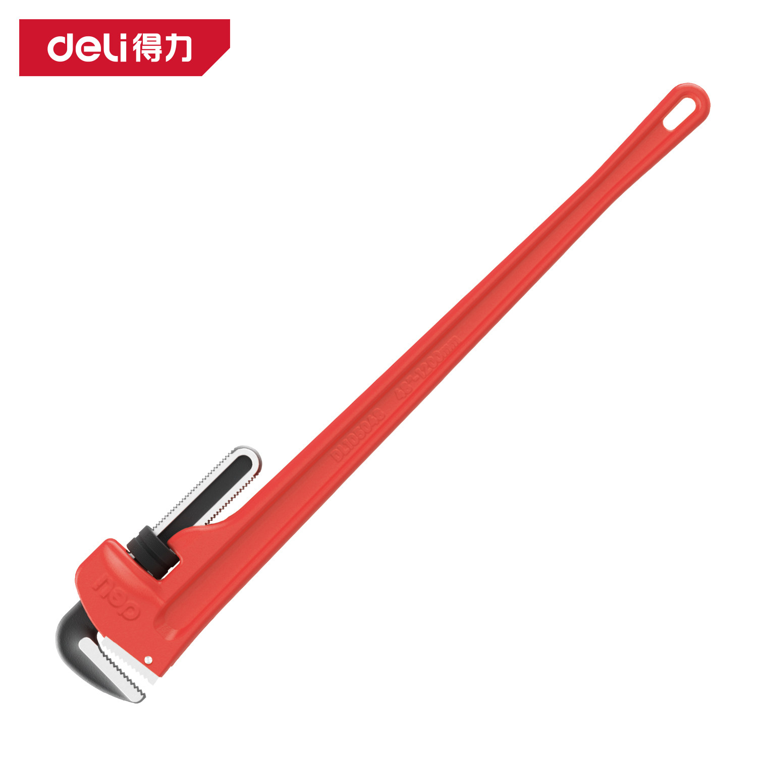 deli得力铝合金工业级管钳子可调大小扳手水暖大号管子钳DL2548