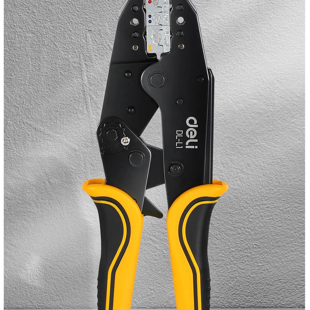 得力欧式端子绝缘端子裸端子闭端端子压接钳冷压钳 DL-L1 DL-L8