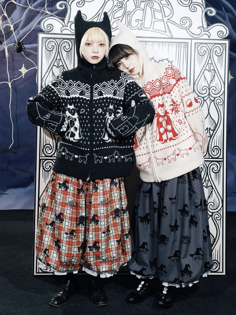 Girl\'s Comic Witch Bloomers: Flocked & Plaid Textures - Taobao product photo 3