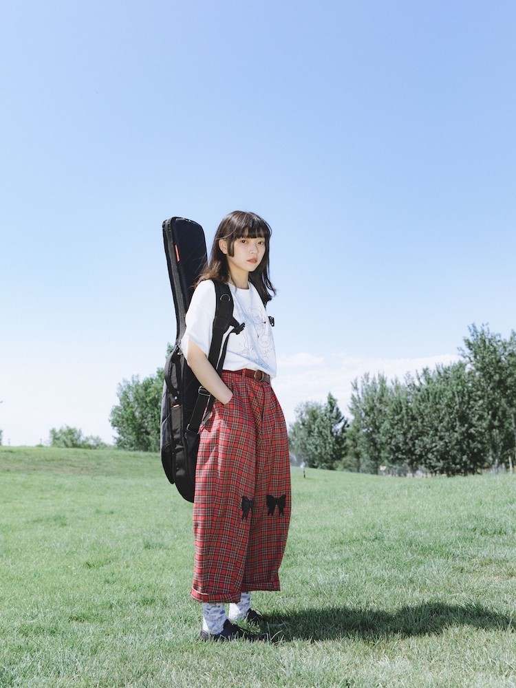 Red Plaid Punk Wide-Leg Pants with Bow Embroidery - Taobao product photo 5