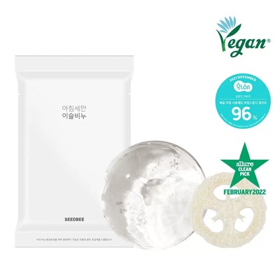 韩国seedbee雨露水颜净透温和敏感痘肌弱酸性洗脸香皂全身可用