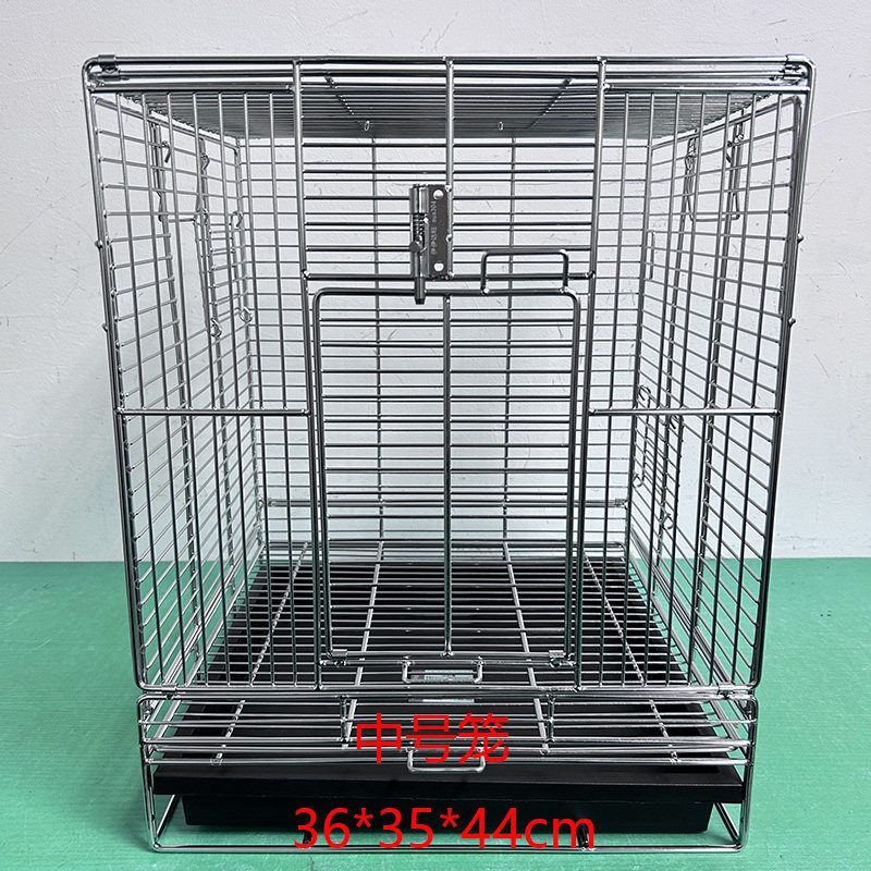 新品304不锈钢鹦鹉鸟笼小型宠物笼家用外出中号可折叠笼36*35*44