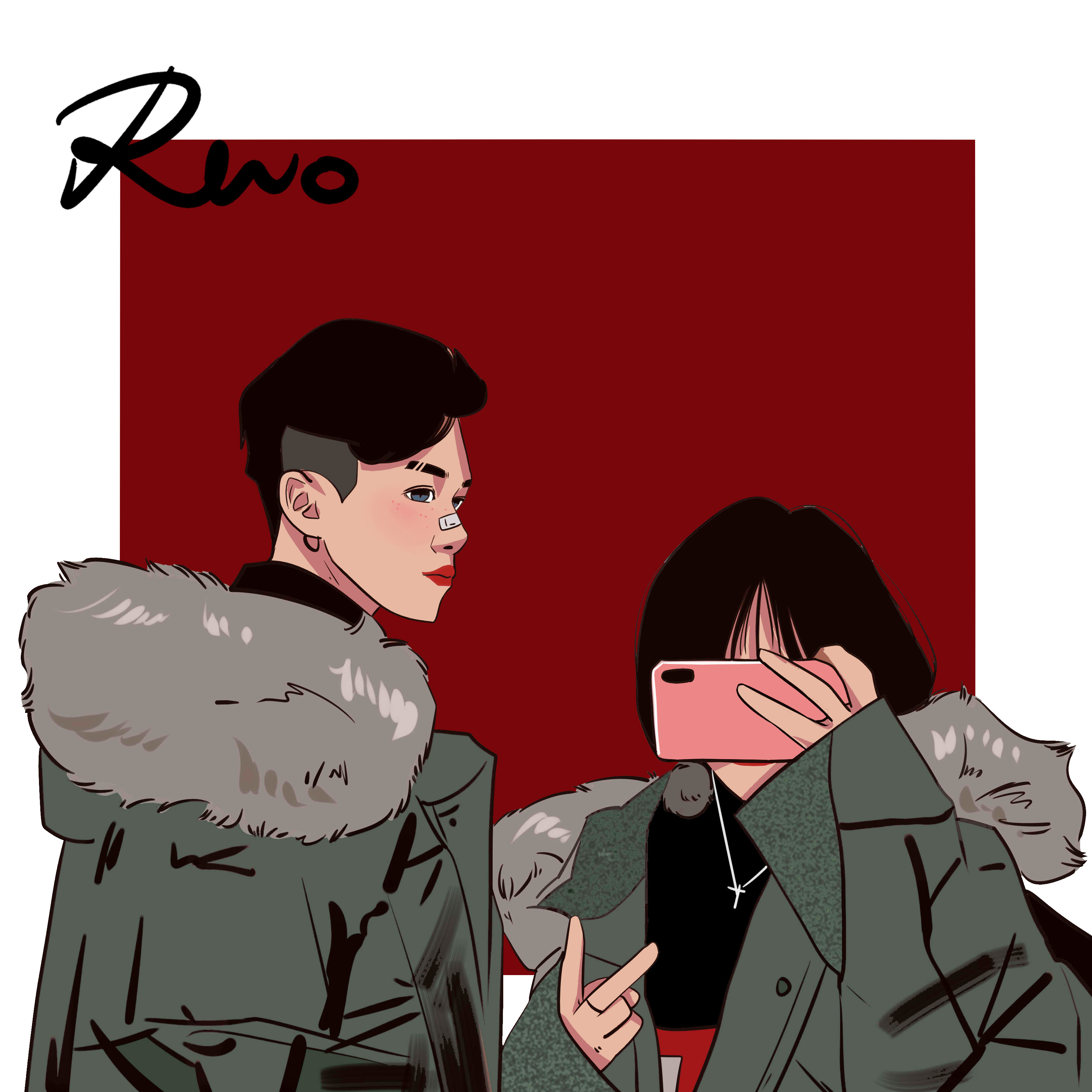 情人节日礼物q版人物设计定制真人卡通形象漫画照片手绘头像欧美