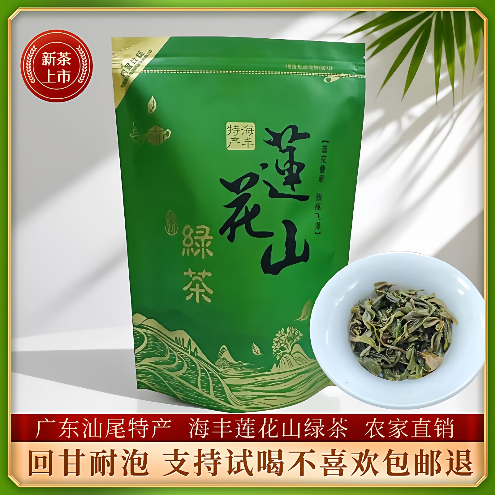 2026新茶广东汕尾海丰莲花山绿茶潮汕高山炒茶本山绿茶明前春茶