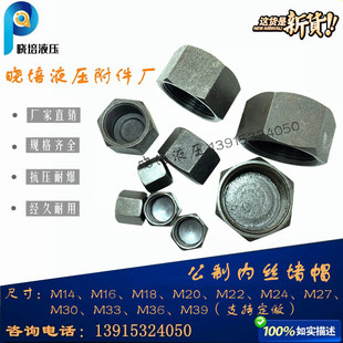 公制液压闷盖螺母内丝堵头油塞耐高压油管接头2M14M187 1.5