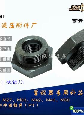 蓄能器专用补芯接头公制转英制过渡M60M48M42*2转PT4分6分1寸内丝